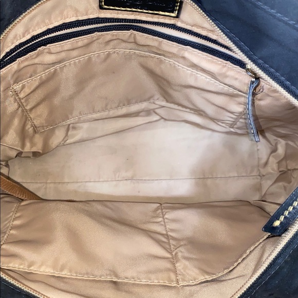 Dooney & Bourke Nylon Double Handles Zipper Tote Shoulder Bag Black - Picture 11 of 11